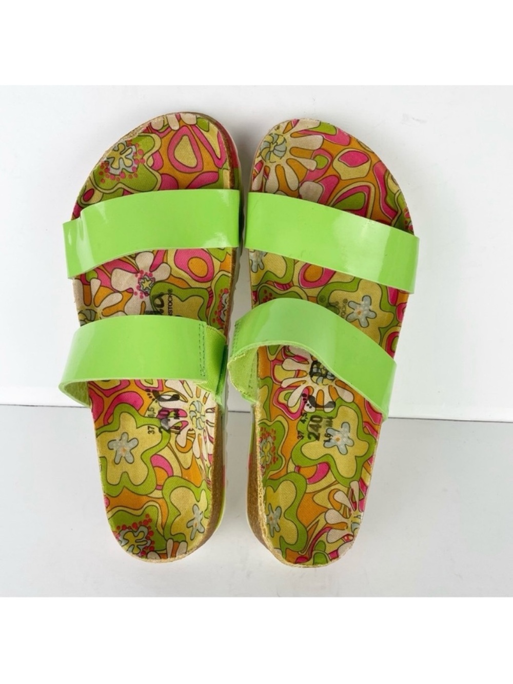 Birkenstock Betula Floral Hippie Groovy Retro Two Strap Boho Sandals EU 37 US 6
